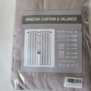 Window Sheer Curtains Taupe 84"
